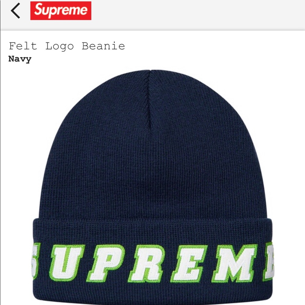Supreme Felt Logo Beanie